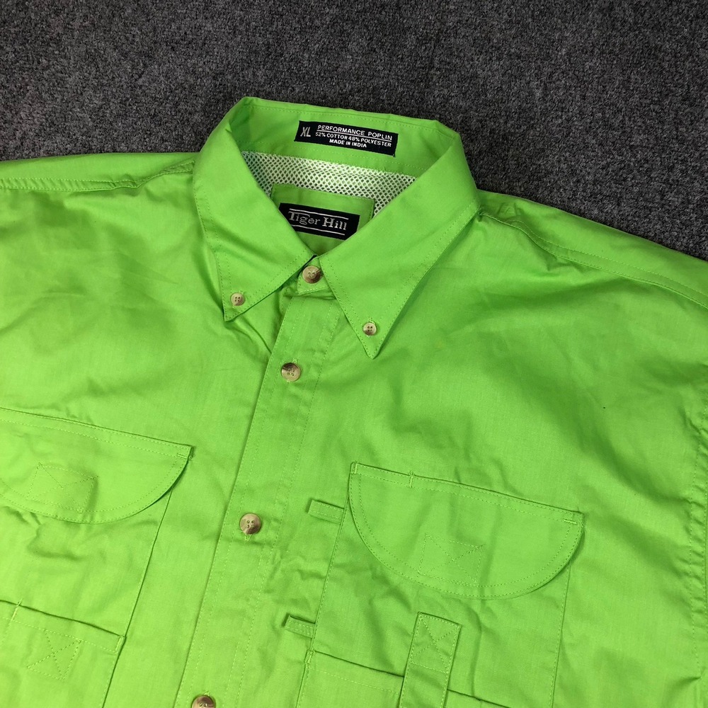Tiger Hill Performance Poplin Short Sleeve Button Up Shirt XL
